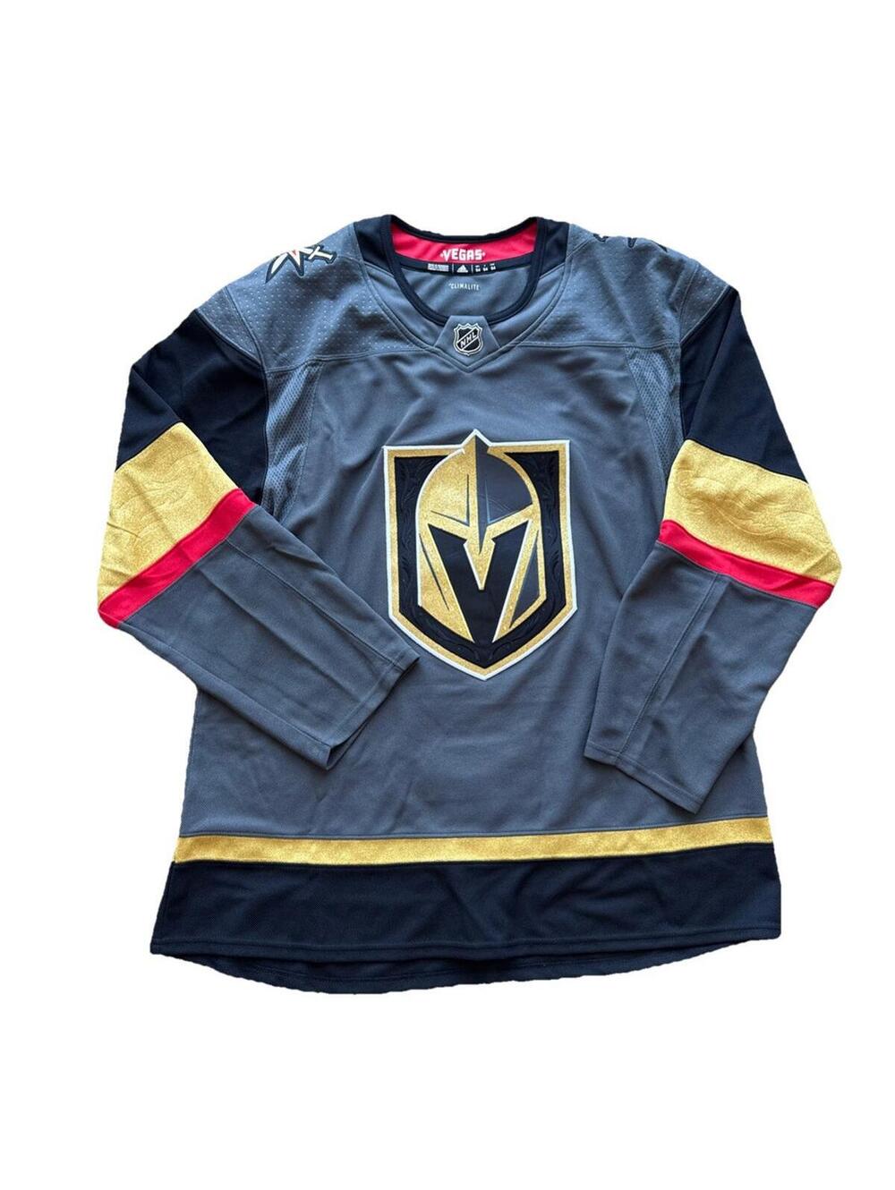 Adidas Las Vegas Golden Knights Alternate Home Gray Authentic Jersey Sz 54 NWOT